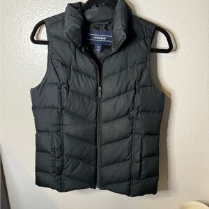Lands' End Women's Black Puffer Vest